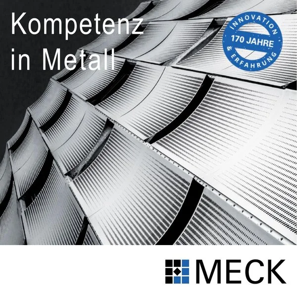 Titelseite der Ernst Meck GmbH Unternehmensbroschüre: Kompetenz in Metall